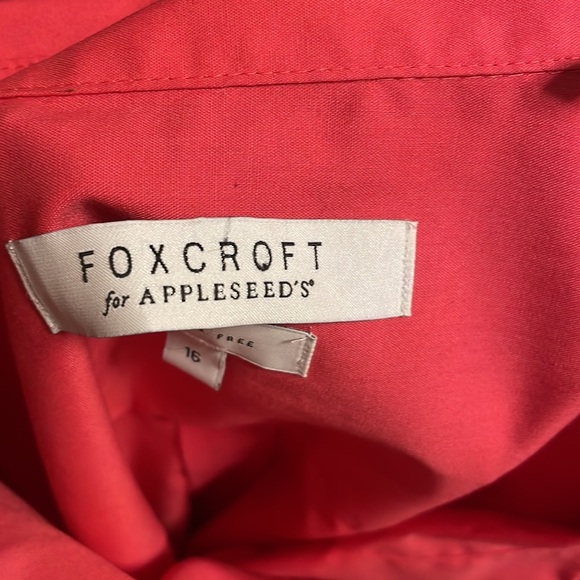 FOXCROFT APPLESEED’S women’s Classic Fit Camp shirt button front bright pink 16 - Picture 8 of 14